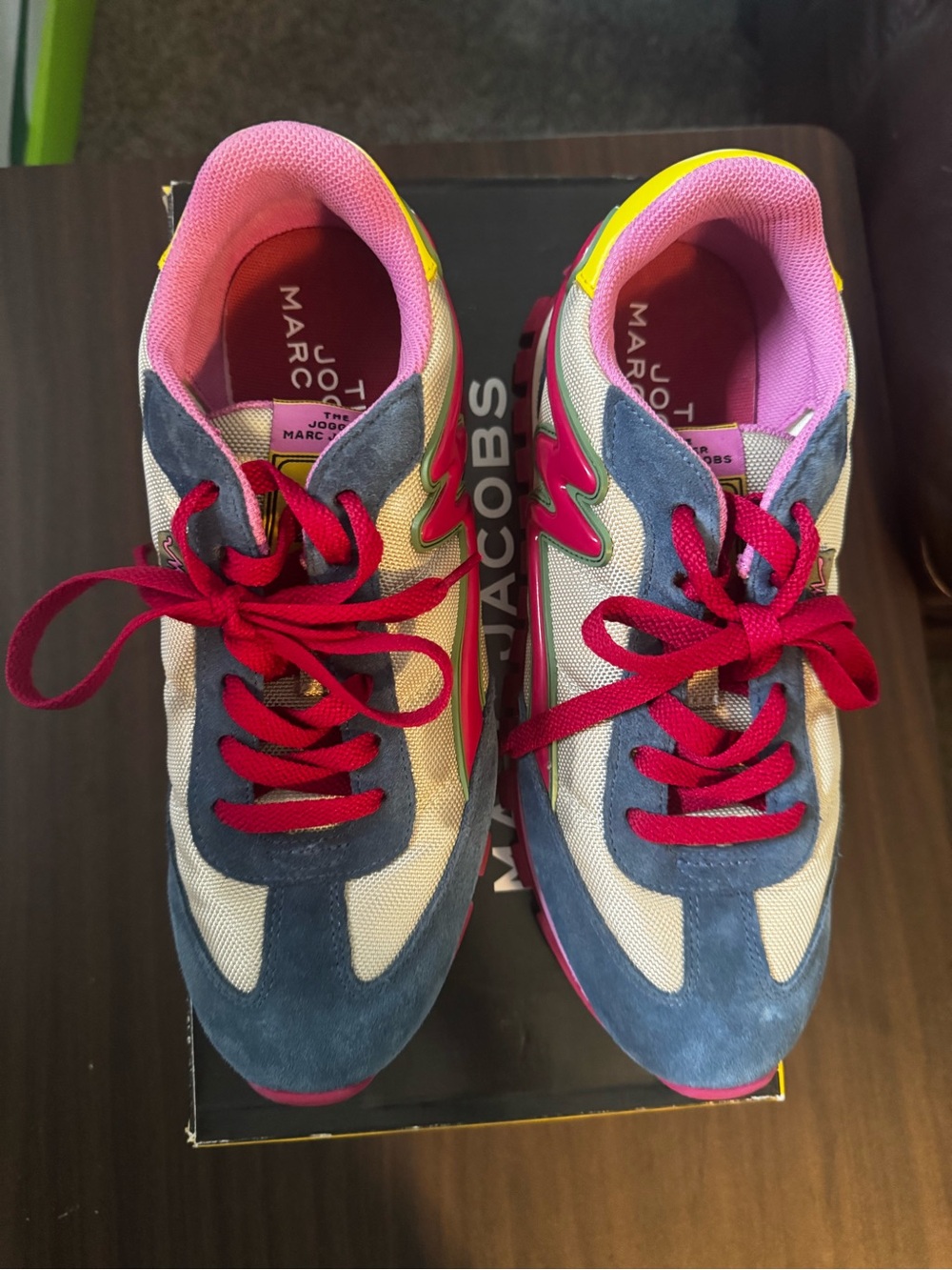 Marc Jacobs Blue Gray Pink Multi-Color Sneakers - Picture 2 of 9